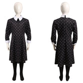 Kinder The Addams Family Mädchen Kleid Cosplay Kostüm Halloween Karneval Kleid